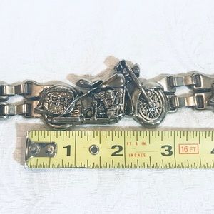Leather Motorcycle Black Belt L